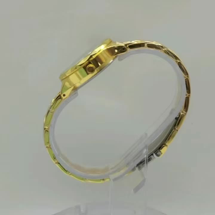 Rectangular Digital Dial Alloy Watch with Women's Strap